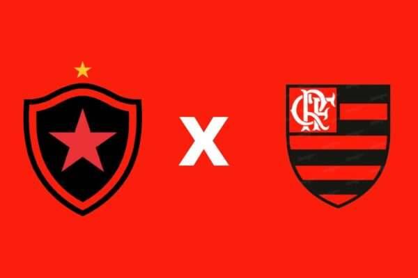 Arte com escudos do Botafogo-PB e Flamengo criado pelo Ligados no Fla.