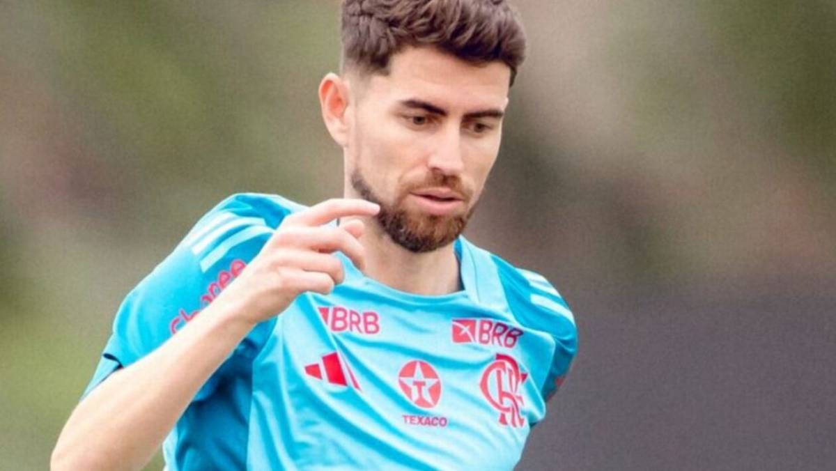 Jorginho no treinamento do Flamengo