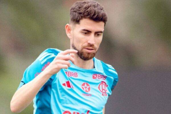 Jorginho no treinamento do Flamengo